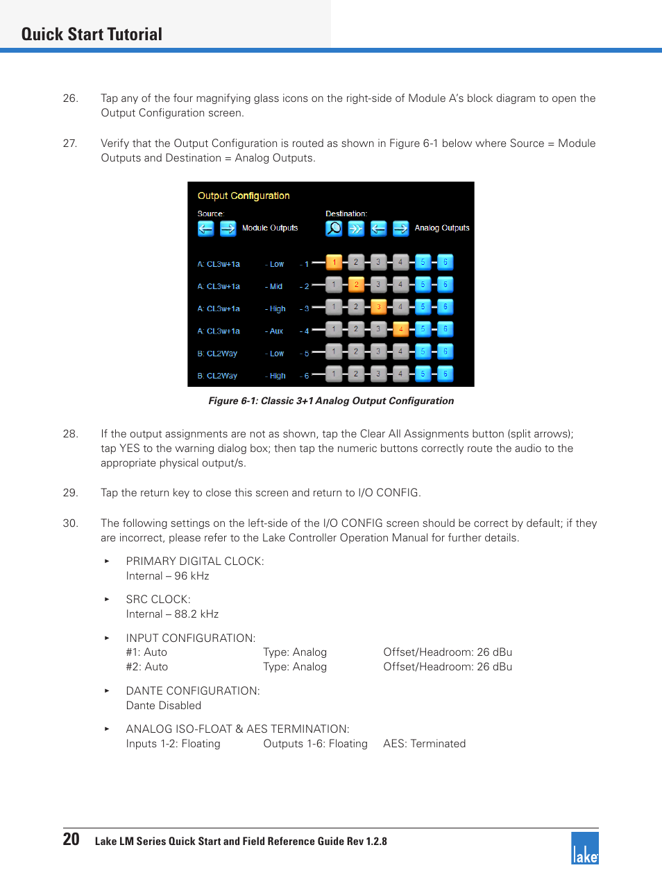 20 quick start tutorial | Lab.gruppen LM 44 User Manual | Page 26 / 34