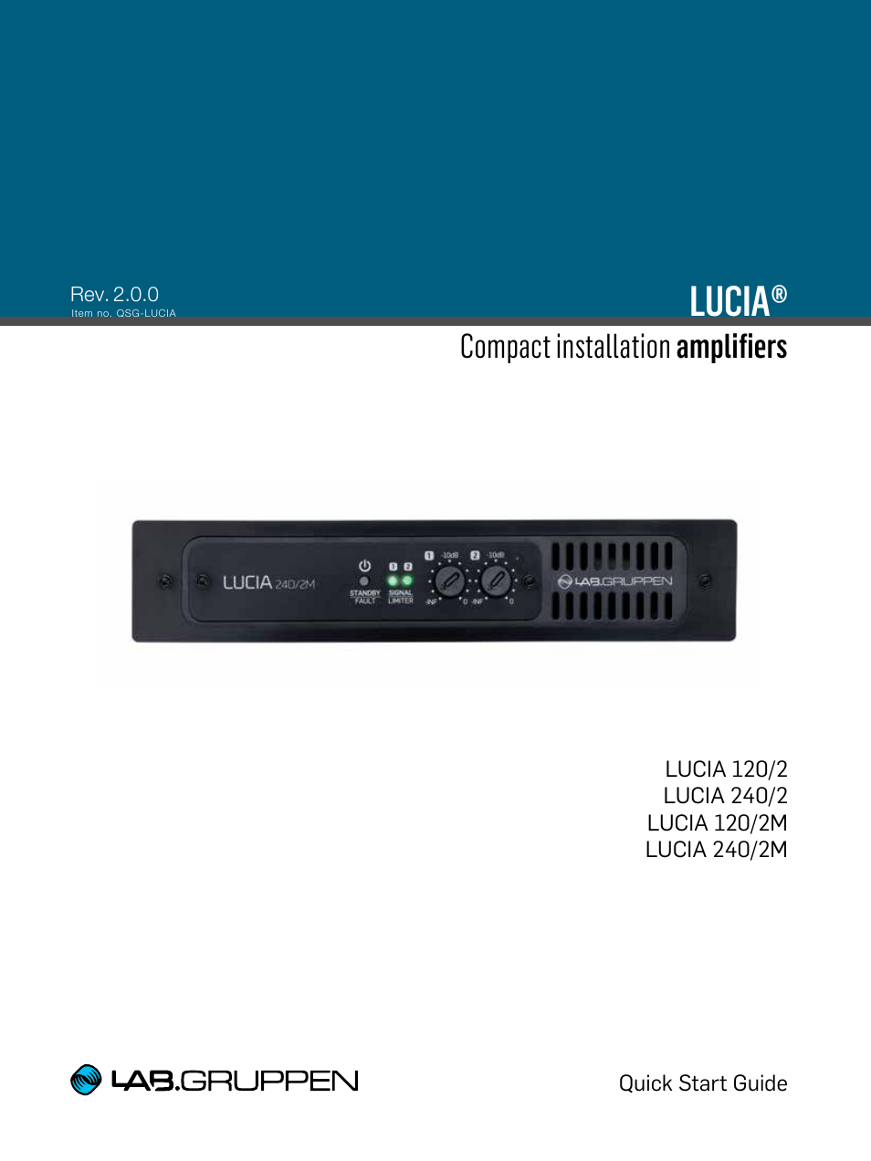 Lab.gruppen LUCIA 240/2M User Manual | 30 pages