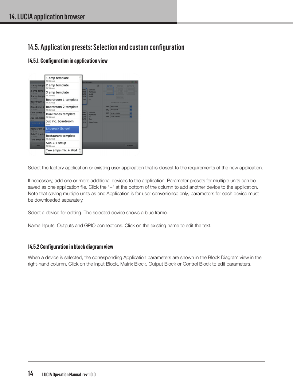 Lucia application browser 14 | Lab.gruppen LUCIA 240/2M User Manual | Page 14 / 26