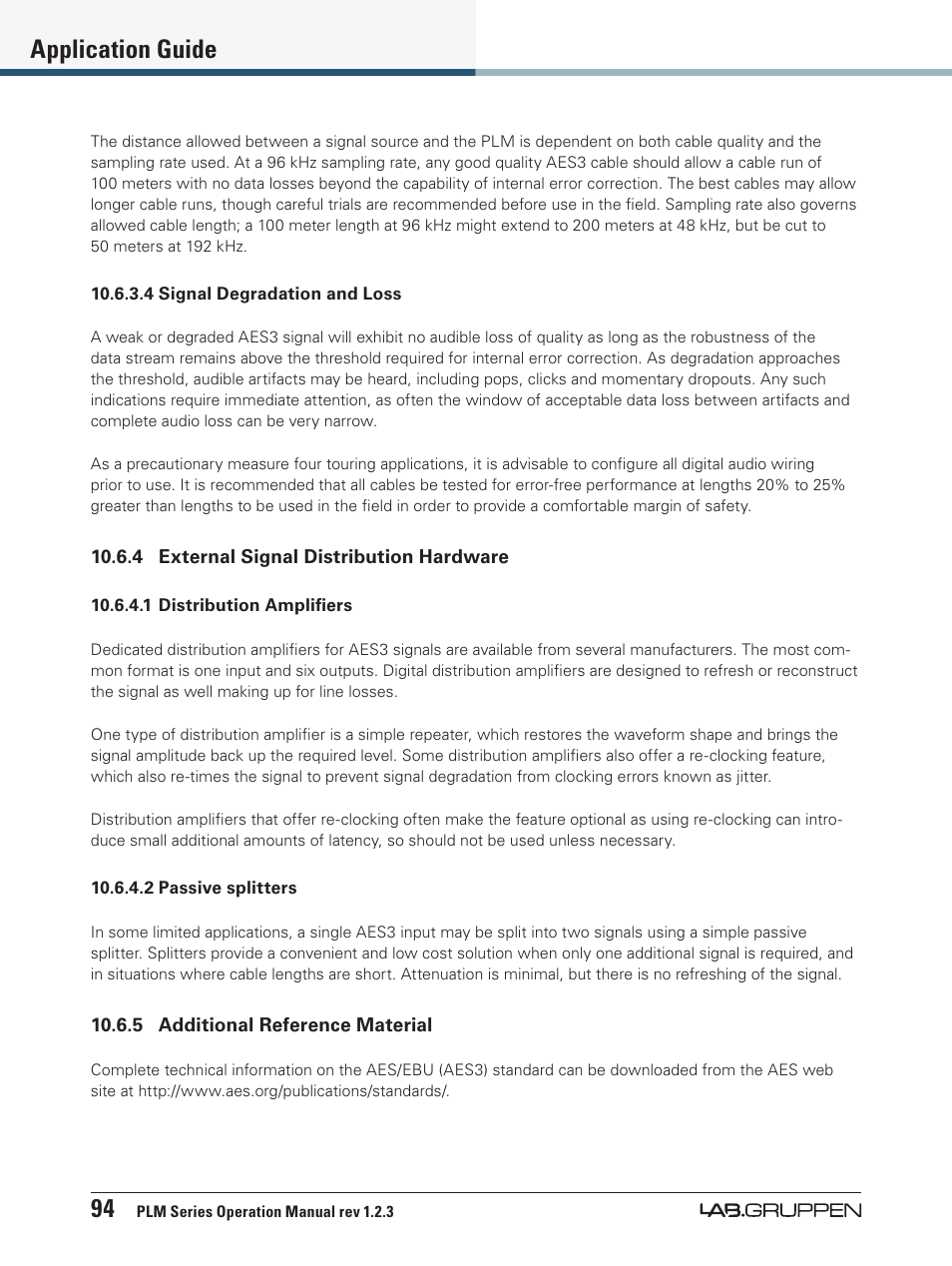 94 application guide | Lab.gruppen PLM 20000Q User Manual | Page 100 / 106