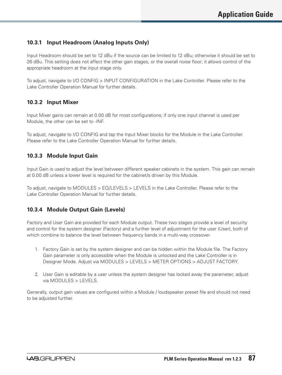 Application guide 87 | Lab.gruppen PLM 20000Q User Manual | Page 93 / 106