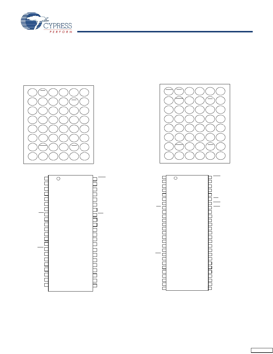 Pinouts, Fbga, 44 - tsop ii top view (not to scale) | Not to scale), Not to scale) top view (x16) | Cypress CY14B108L User Manual | Page 2 / 20