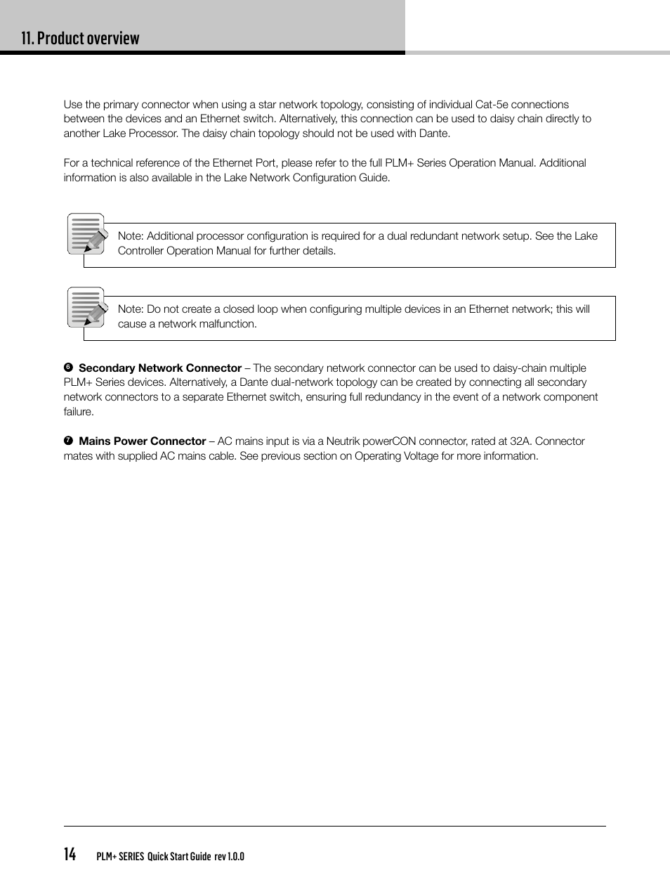 Product overview 14 | Lab.gruppen PLM 20K44 User Manual | Page 14 / 32
