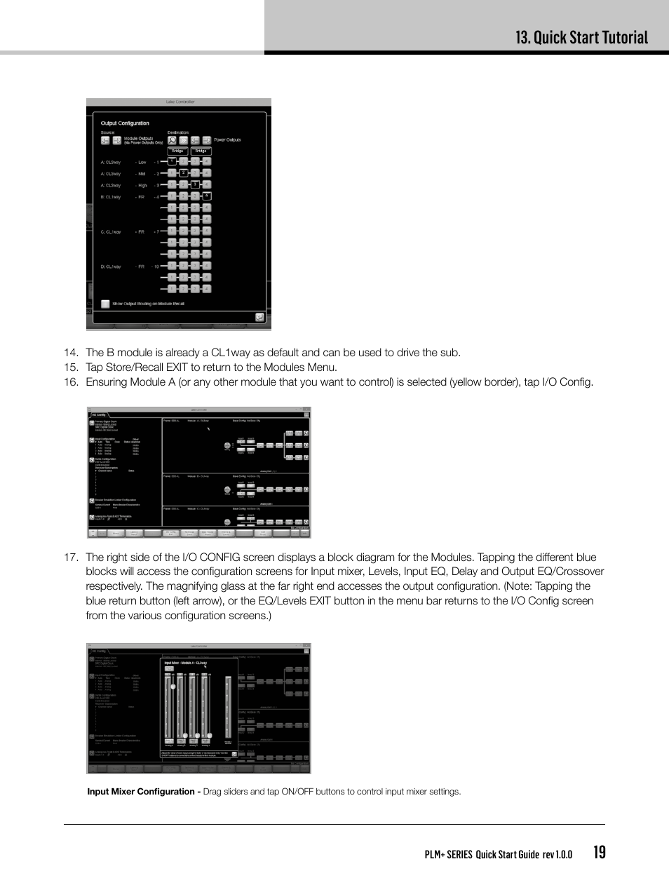 Quick start tutorial | Lab.gruppen PLM 20K44 User Manual | Page 19 / 32