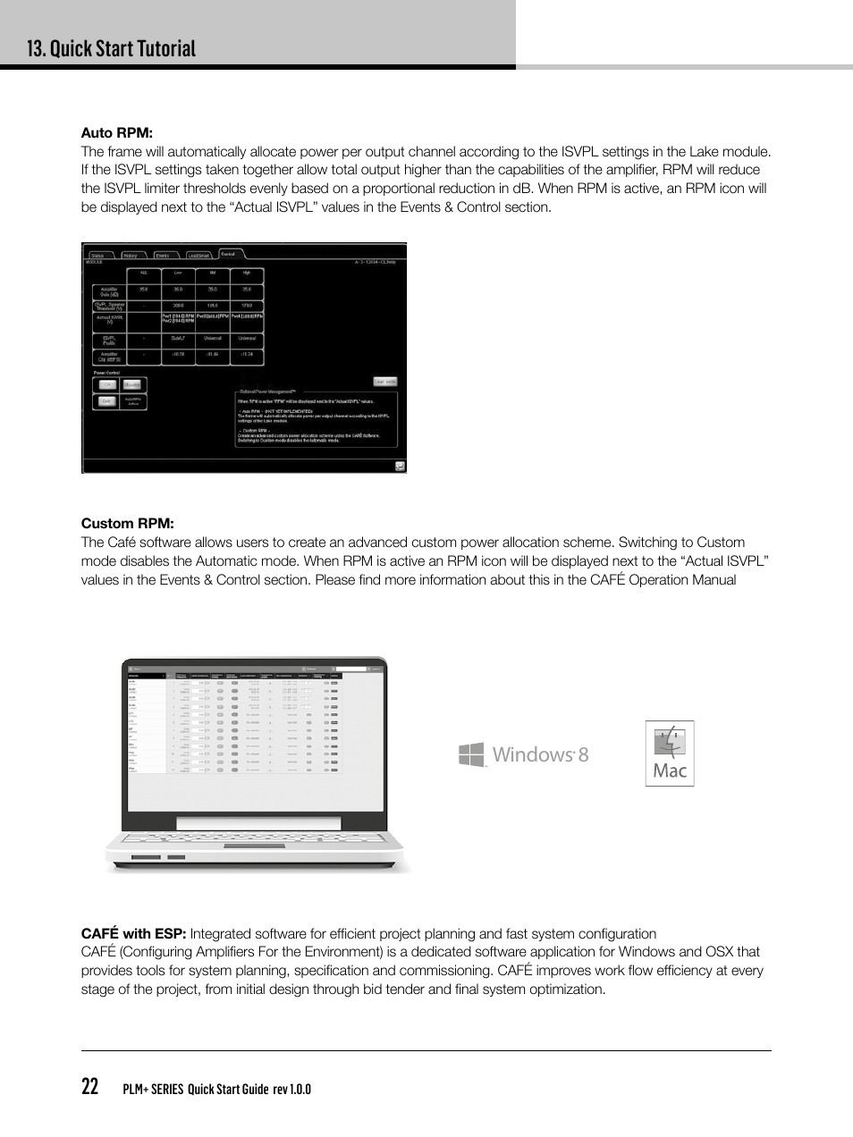 Quick start tutorial 22, Windows 8 | Lab.gruppen PLM 20K44 User Manual | Page 22 / 32