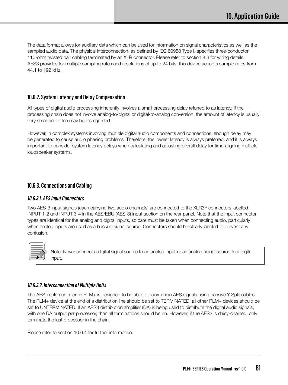 Application guide | Lab.gruppen PLM 20K44 User Manual | Page 81 / 92