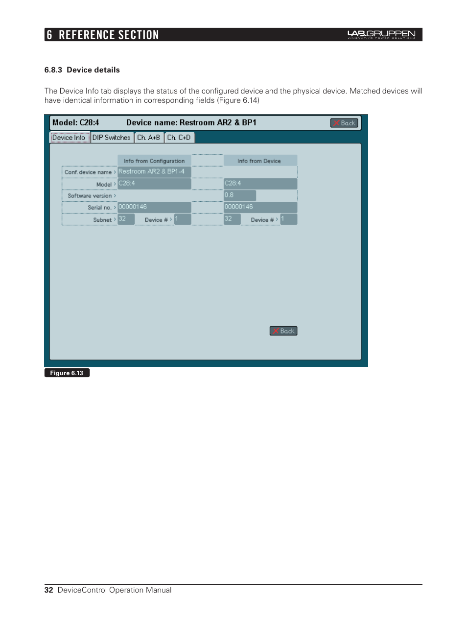 3 device details | Lab.gruppen Bridge User Manual | Page 32 / 37