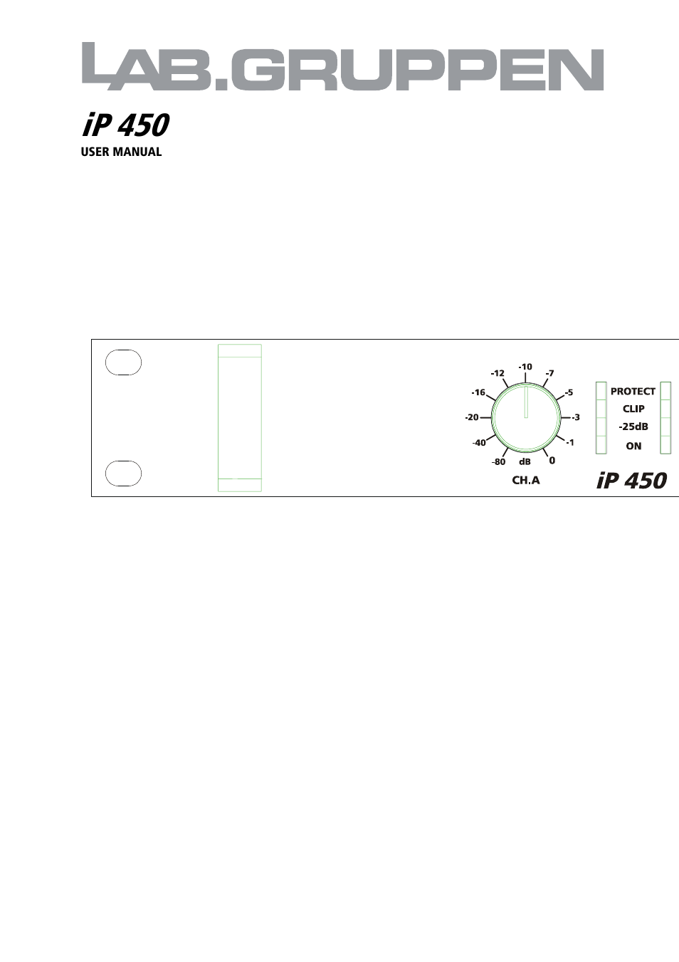Lab.gruppen iP 450 User Manual | 17 pages