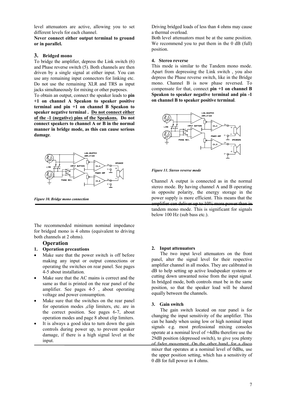 Lab.gruppen LAB 1000 User Manual | Page 7 / 11