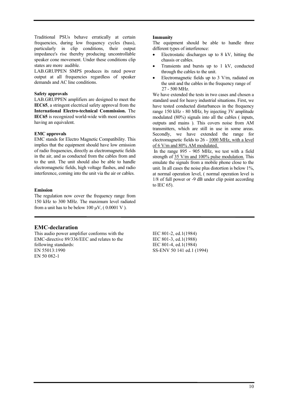 Lab.gruppen LAB 1300C User Manual | Page 10 / 12