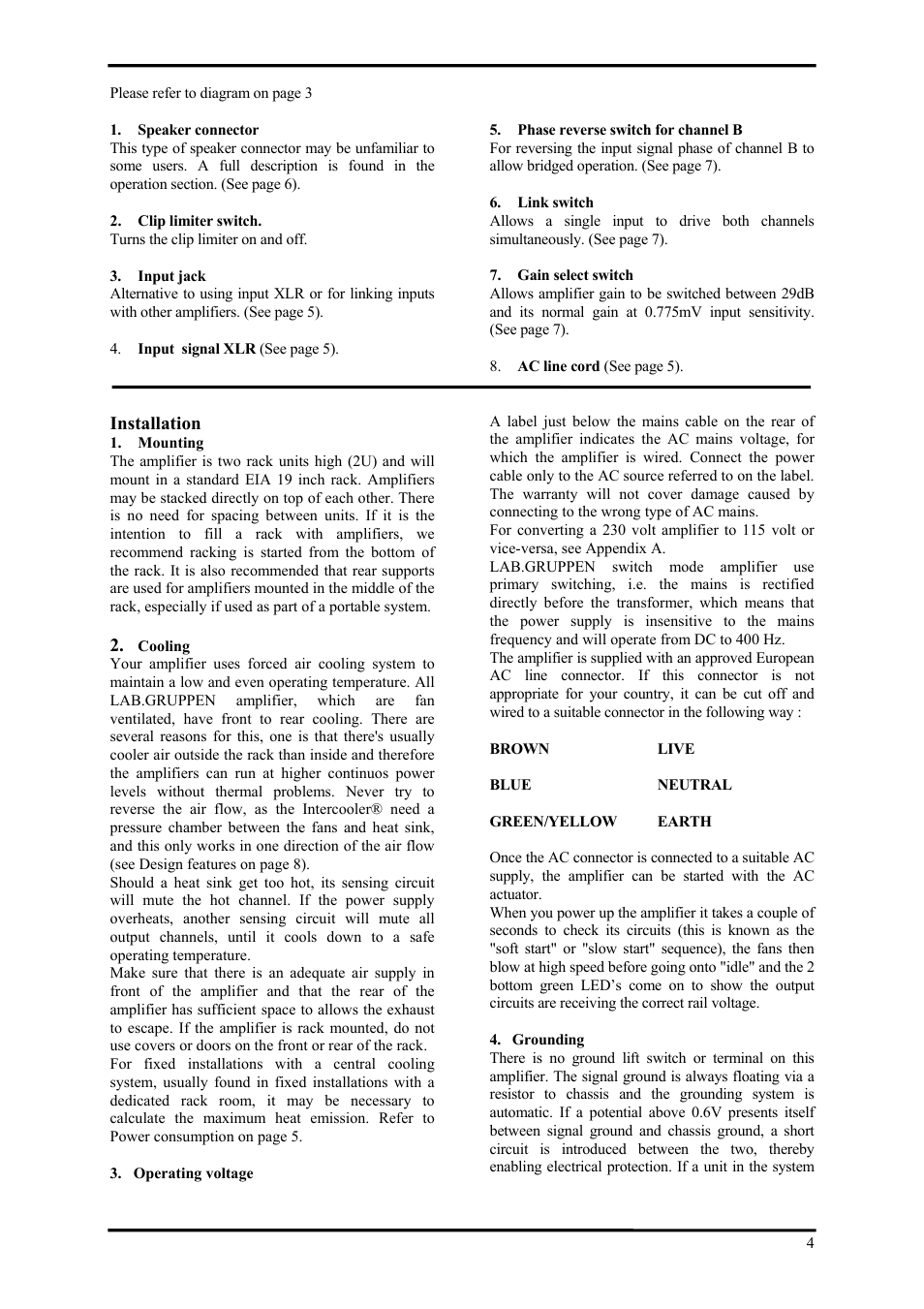 Lab.gruppen LAB 1300C User Manual | Page 4 / 12