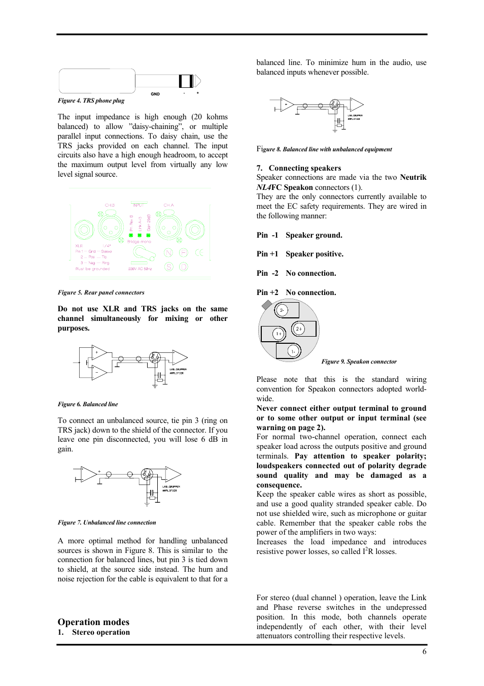 Operation modes | Lab.gruppen LAB 1300C User Manual | Page 6 / 12