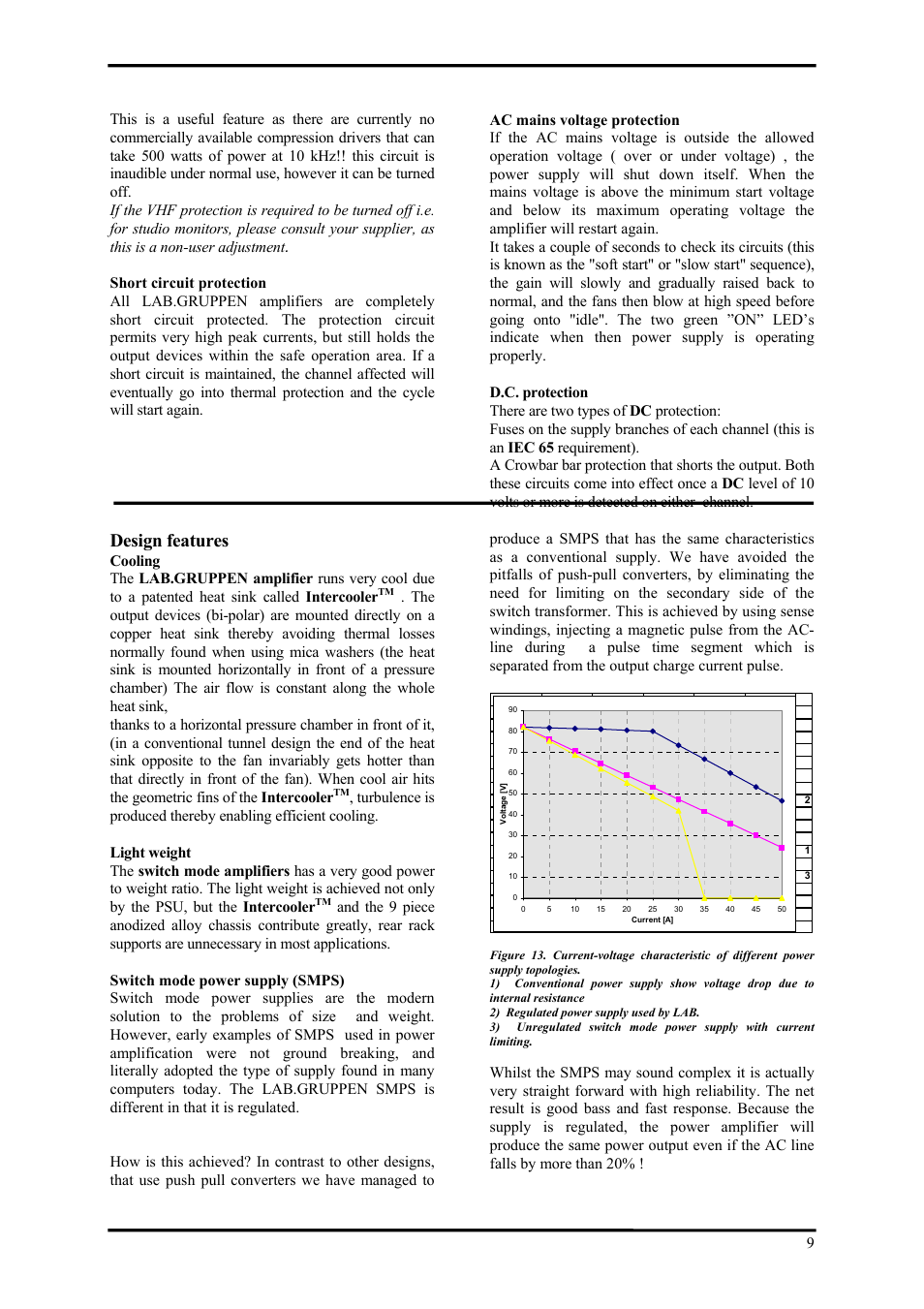 Design features | Lab.gruppen LAB 1300C User Manual | Page 9 / 12