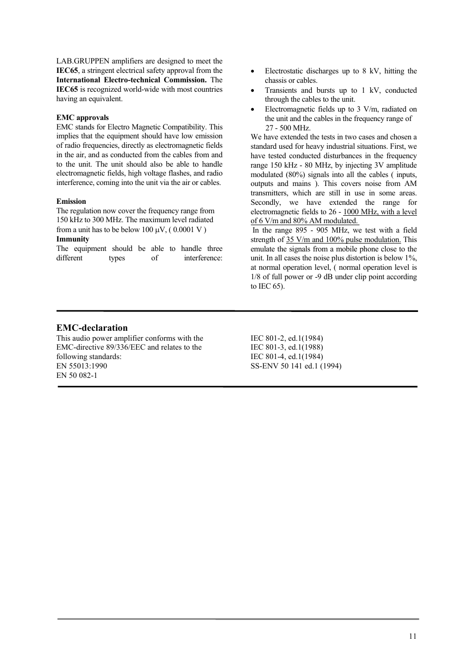 Lab.gruppen LAB 1600 User Manual | Page 11 / 13