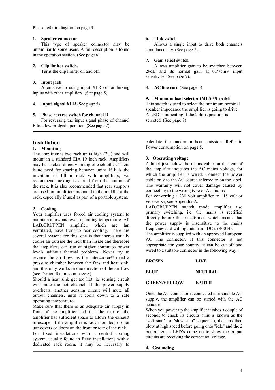 Lab.gruppen LAB 1600 User Manual | Page 4 / 13