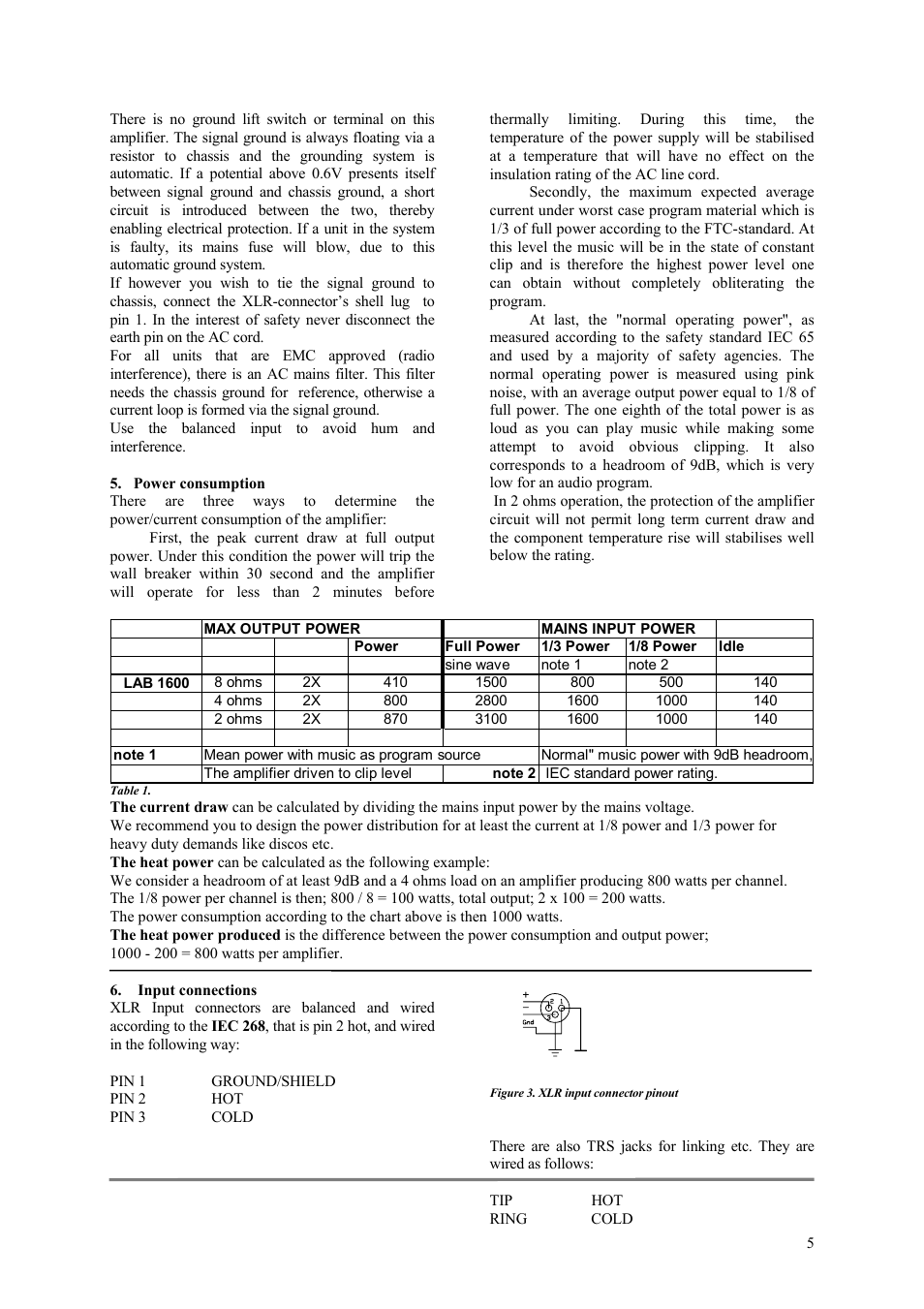 Lab.gruppen LAB 1600 User Manual | Page 5 / 13