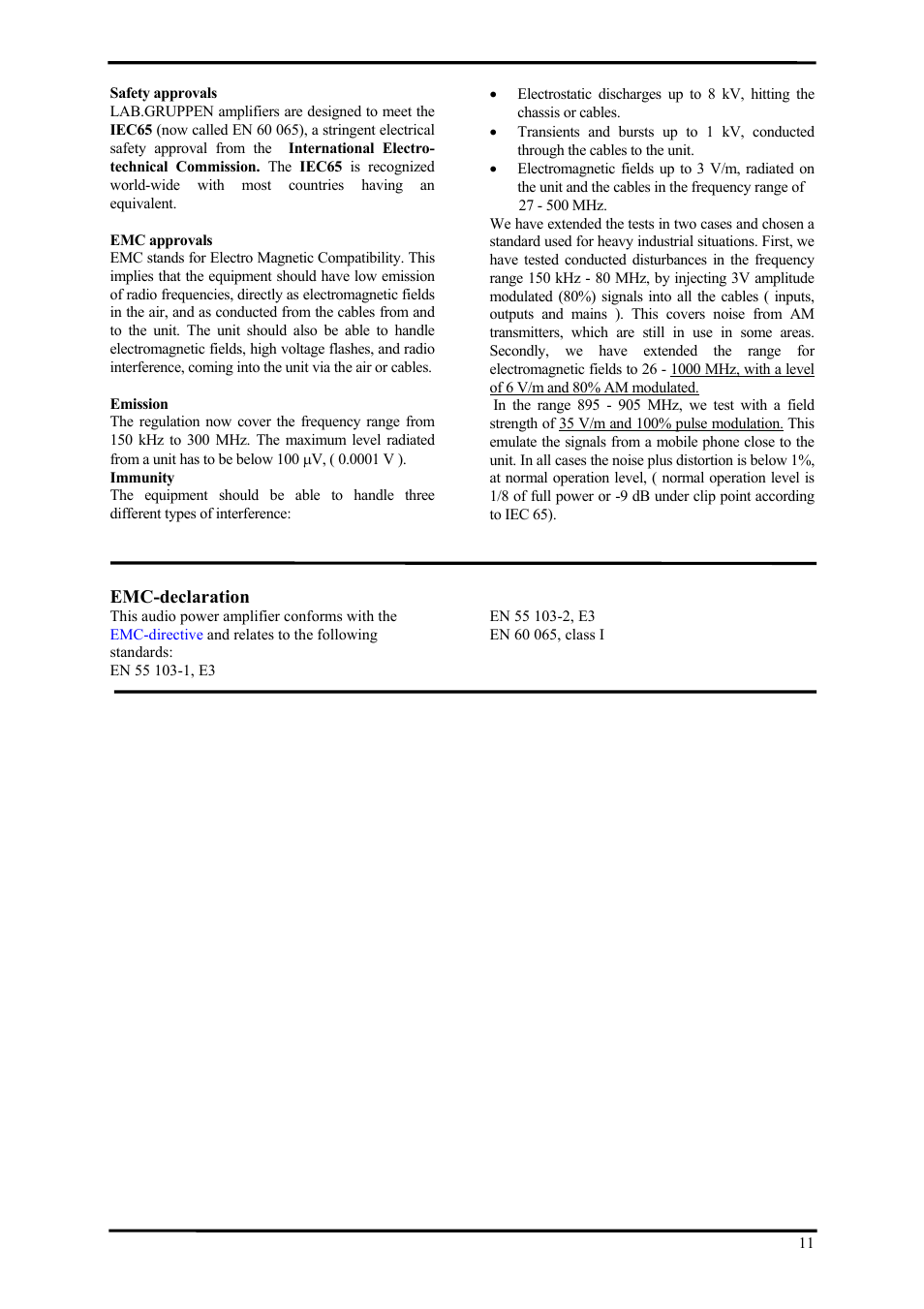 Lab.gruppen LAB 2002 User Manual | Page 11 / 13