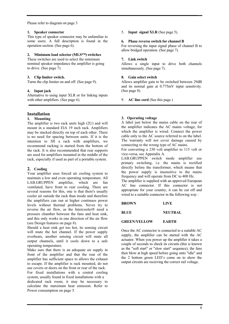 Lab.gruppen LAB 2002 User Manual | Page 4 / 13