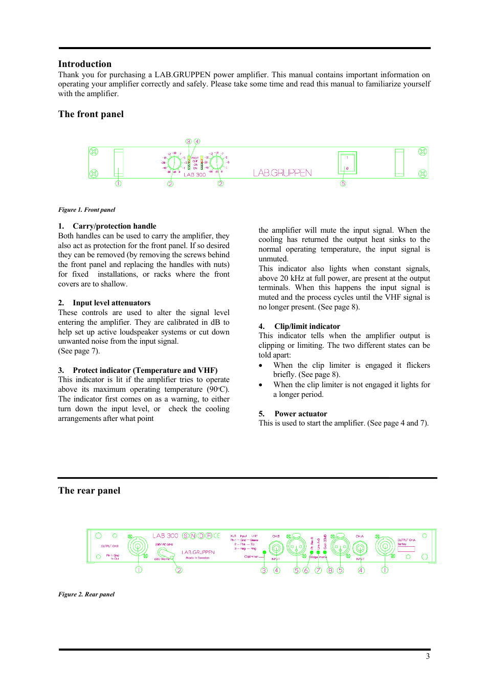 Lab.gruppen LAB 300 User Manual | Page 3 / 11