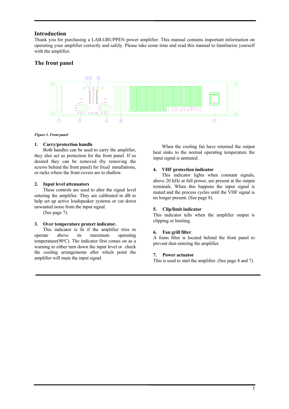 Lab.gruppen LAB 500 User Manual | Page 3 / 12