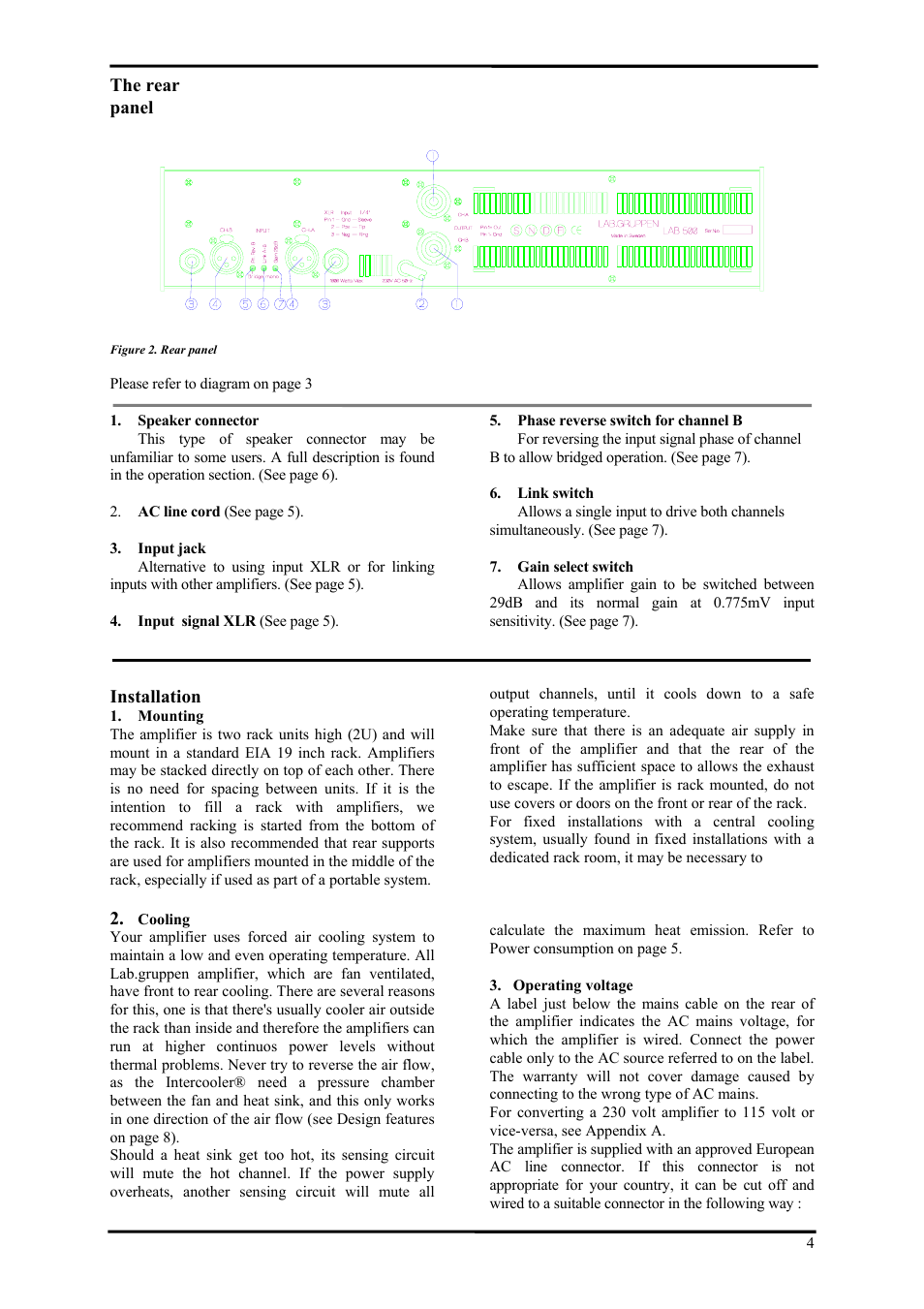 Lab.gruppen LAB 500 User Manual | Page 4 / 12