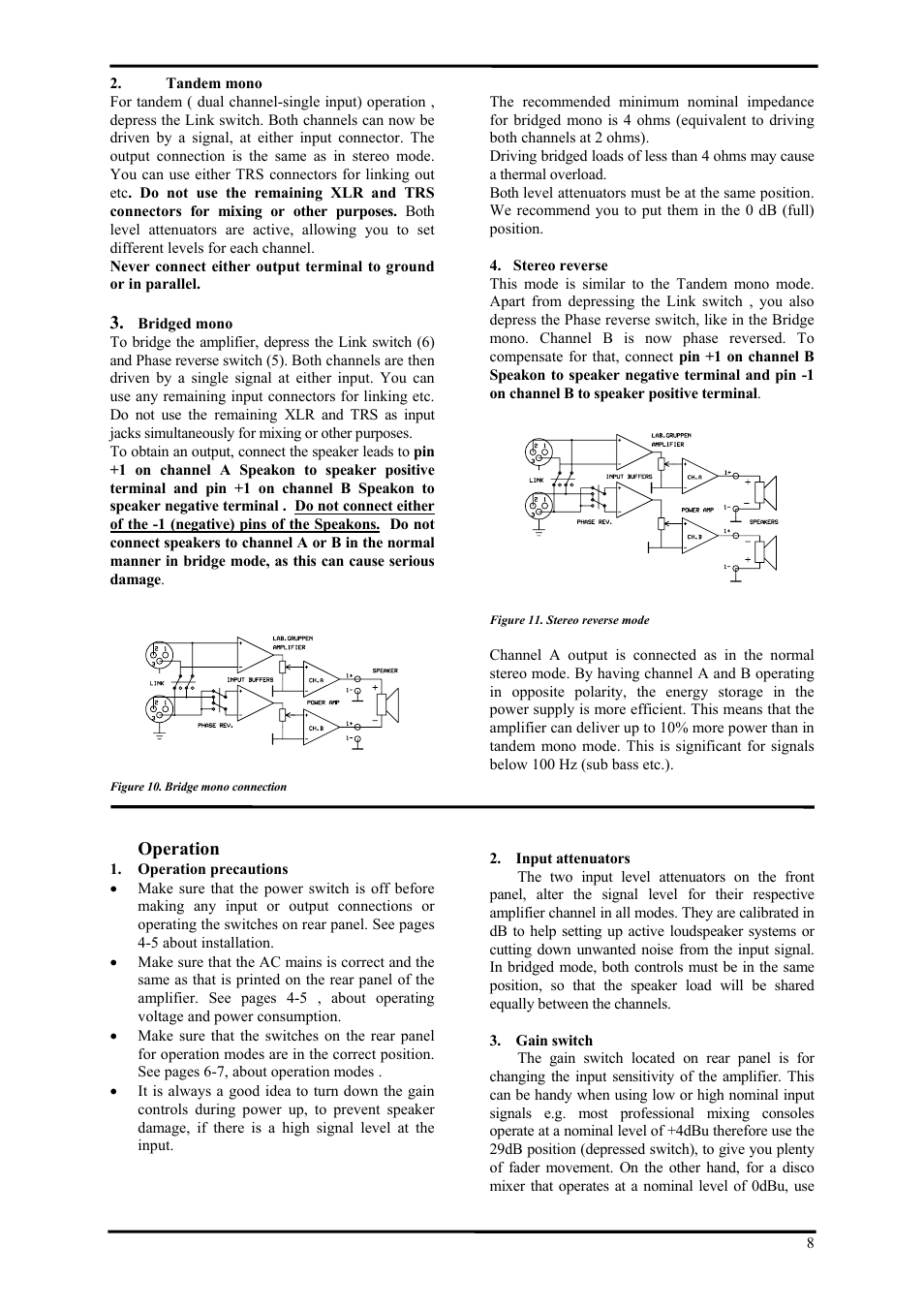Lab.gruppen LAB 500 User Manual | Page 8 / 12