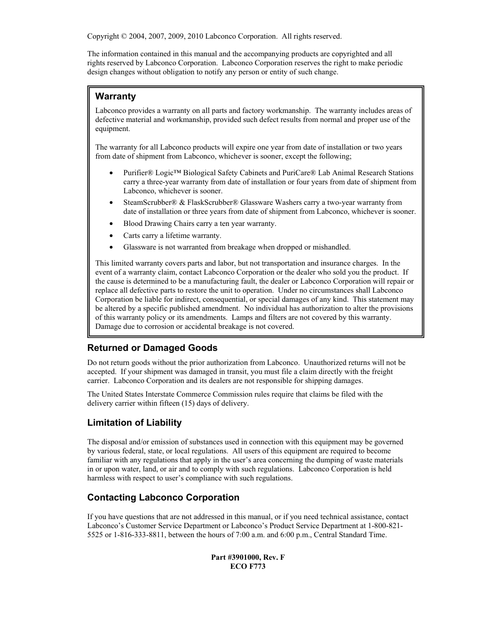 Labconco XVS Ventilation Stations 4865060 User Manual | Page 2 / 59