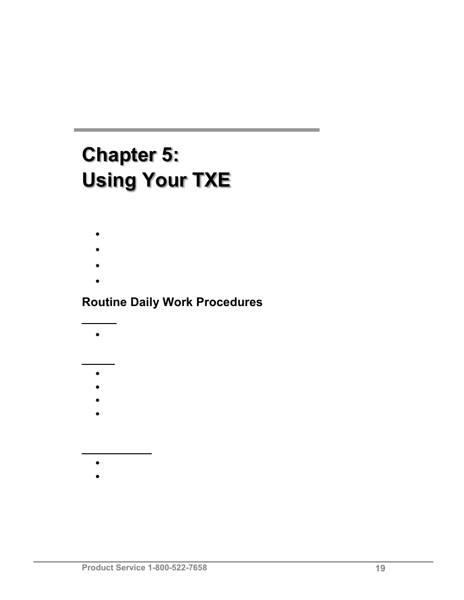 Chapter 5: using your txe, Routine daily work procedures | Labconco TXE Tall XPerEnclosure 3892022 User Manual | Page 23 / 48