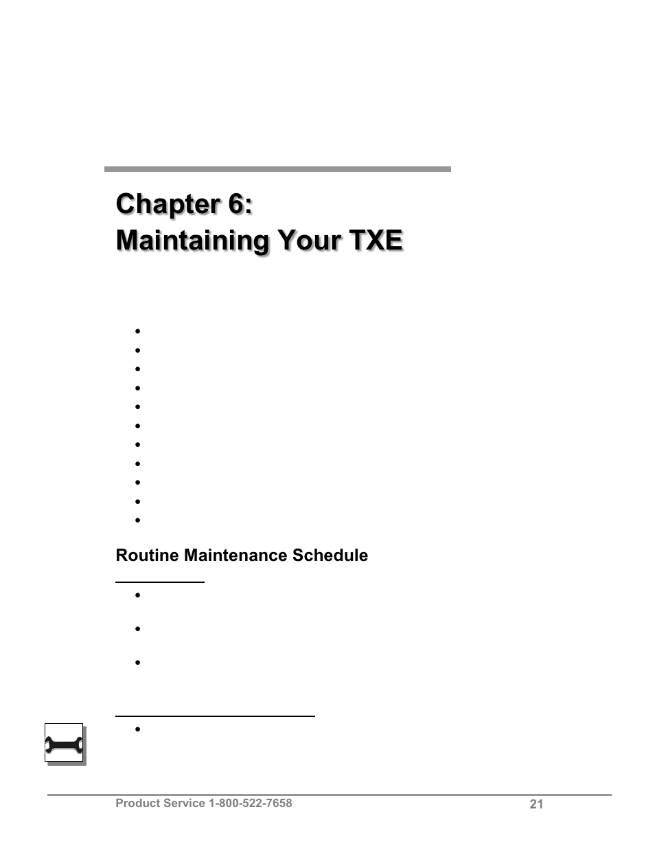 Chapter 6: maintaining your txe, Routine maintenance schedule | Labconco TXE Tall XPerEnclosure 3892022 User Manual | Page 25 / 48