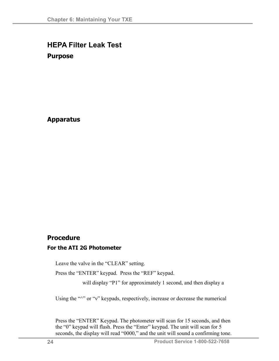 Hepa filter leak test | Labconco TXE Tall XPerEnclosure 3892022 User Manual | Page 28 / 48