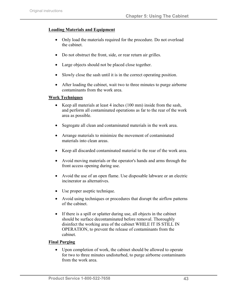 Labconco Biological Safety Cabinets 34269 Series User Manual | Page 49 / 77