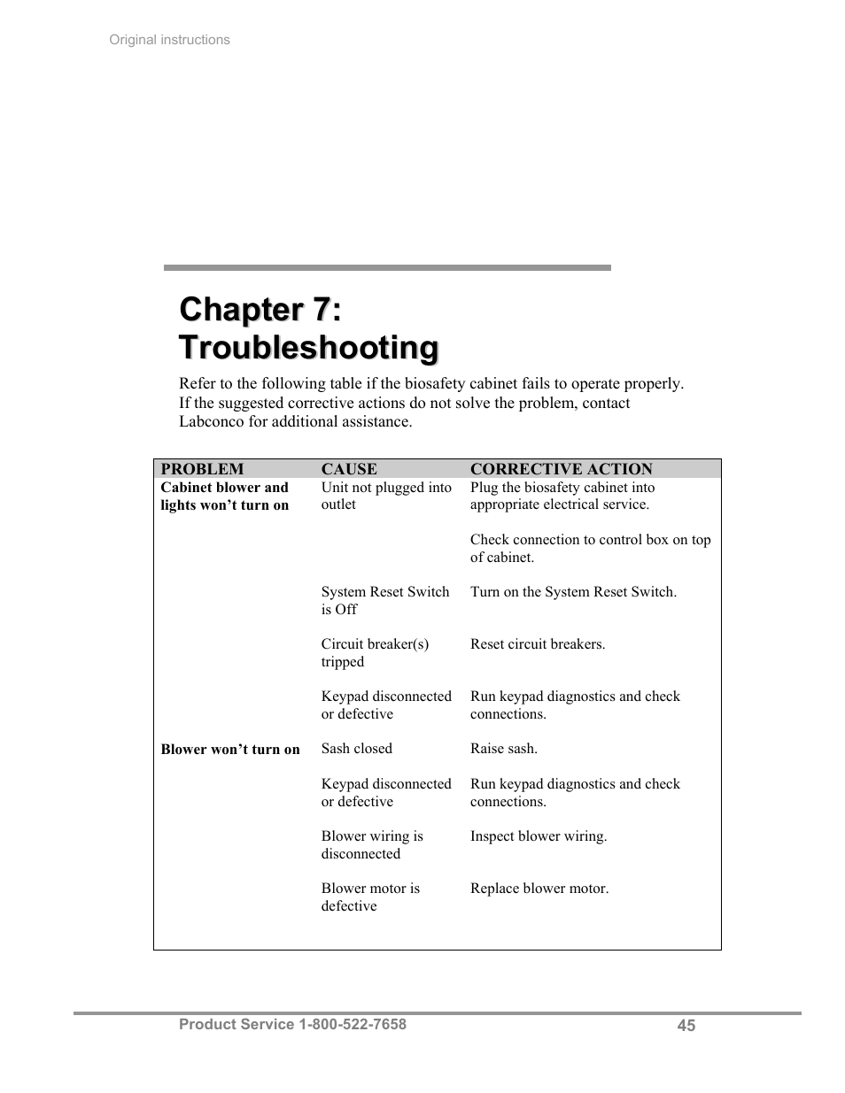 Labconco Biological Safety Cabinets 30268 Series User Manual | Page 51 / 61