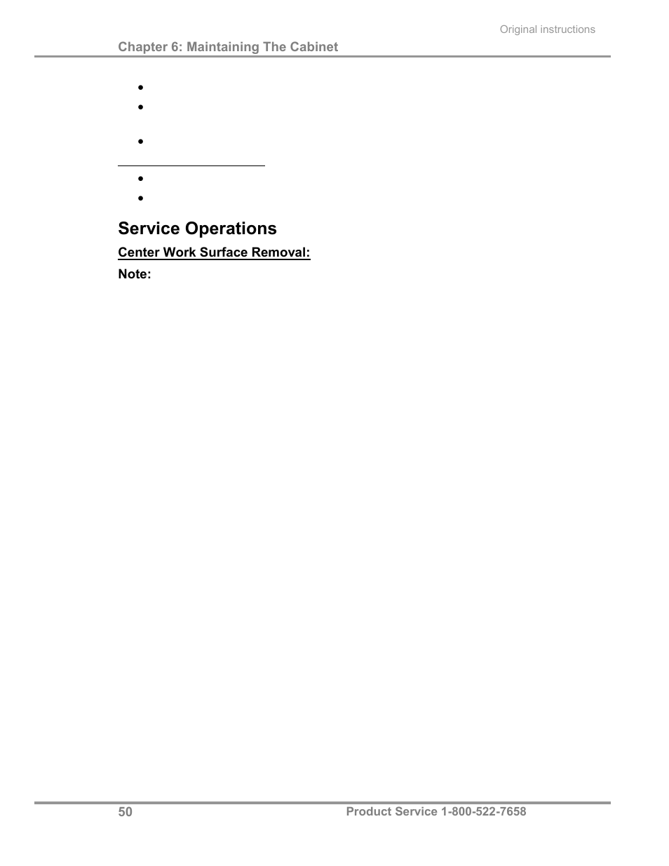 Service operations | Labconco Biological Safety Cabinets 30468 Series User Manual | Page 56 / 71