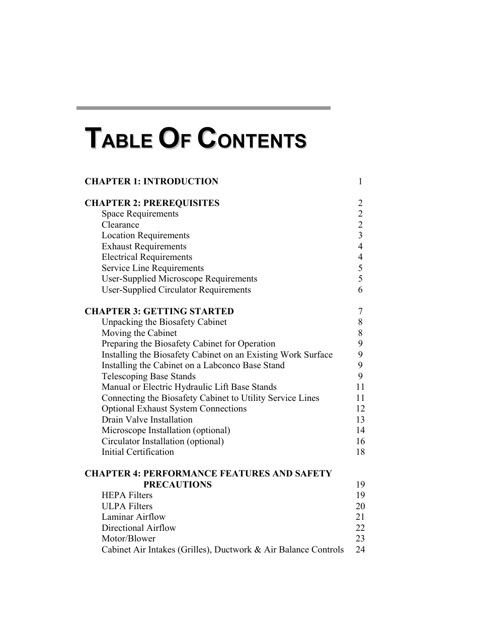 Labconco Biological Safety Cabinets 34609 Series User Manual | Page 3 / 85