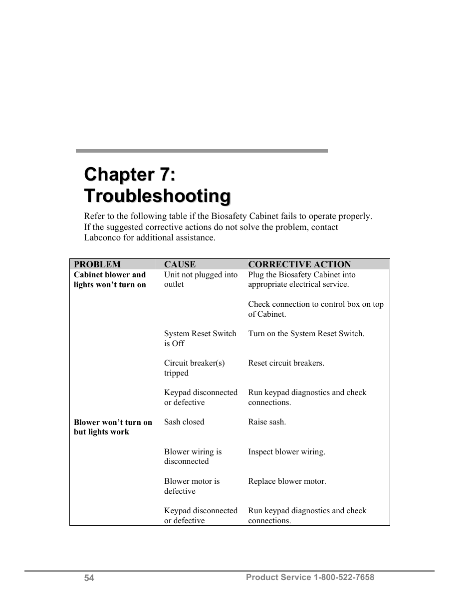 Labconco Biological Safety Cabinets 34609 Series User Manual | Page 59 / 85