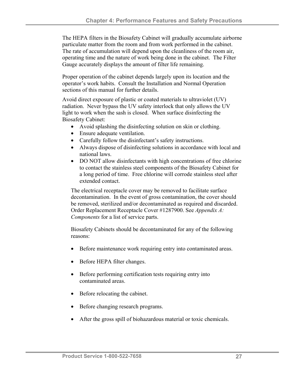 Labconco Biological Safety Cabinets 34610 Series User Manual | Page 32 / 85