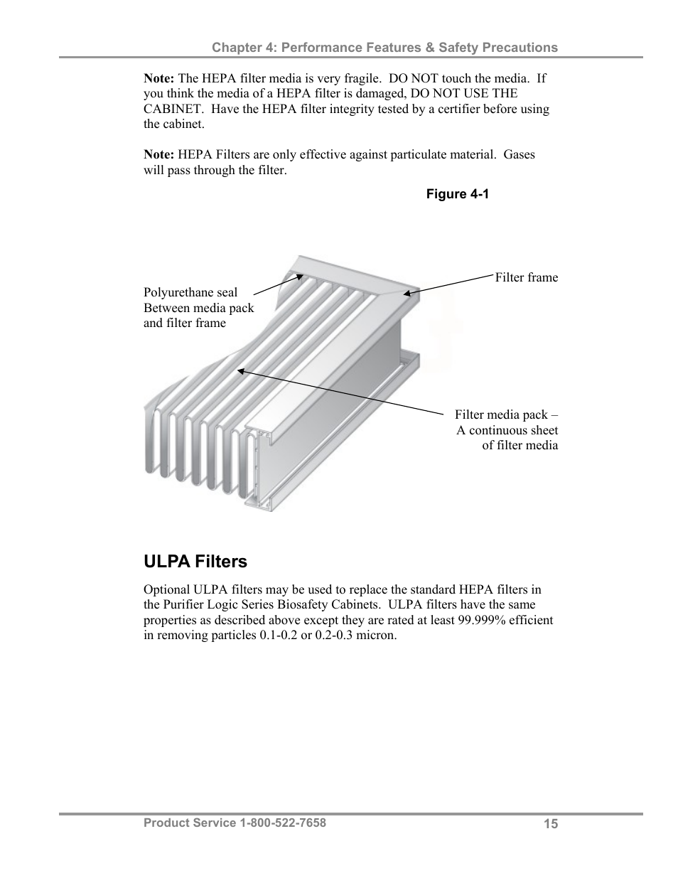 Ulpa filters | Labconco Biological Safety Cabinets 34610 Series User Manual | Page 20 / 67