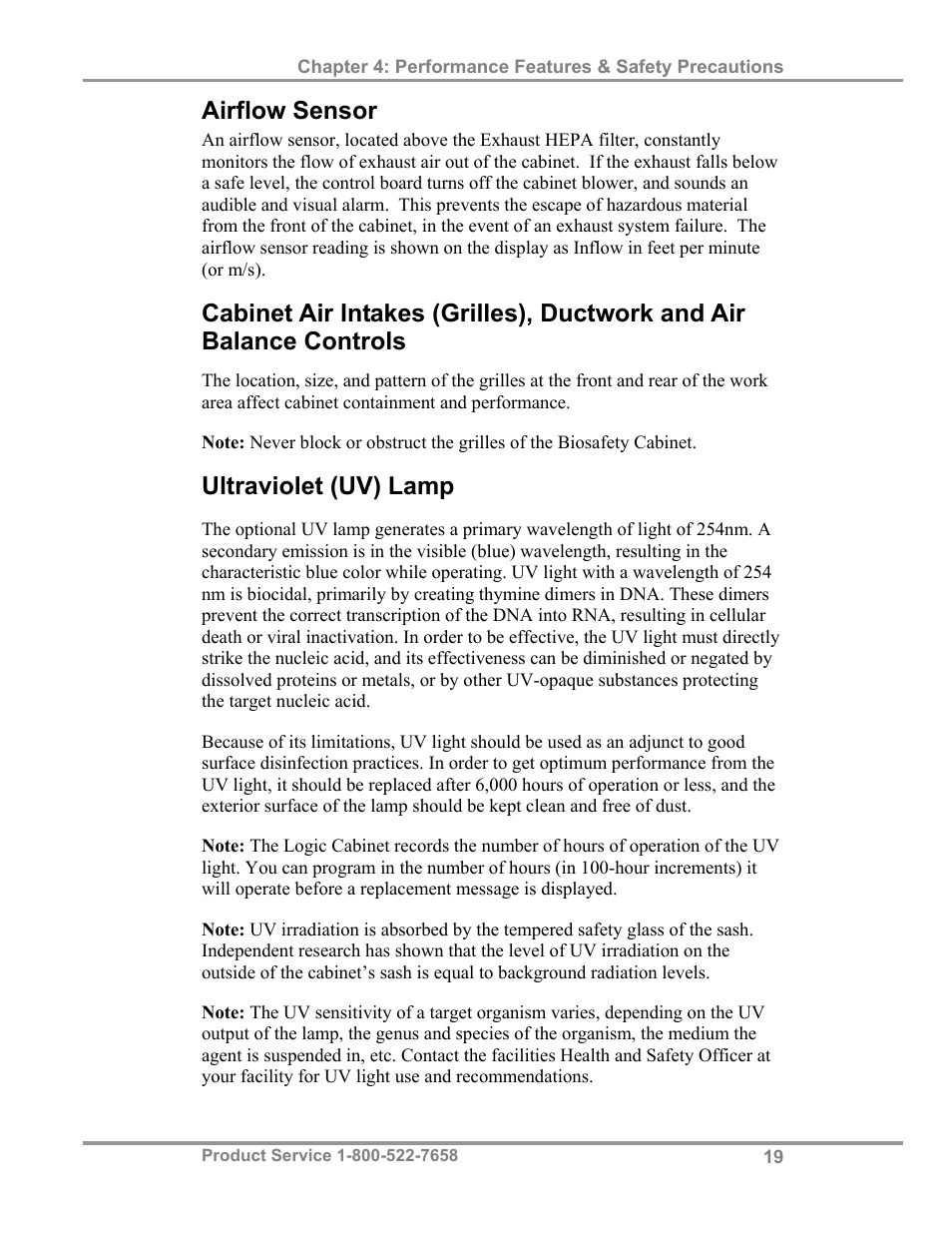 Airflow sensor, Ultraviolet (uv) lamp | Labconco Biological Safety Cabinets 34610 Series User Manual | Page 24 / 67