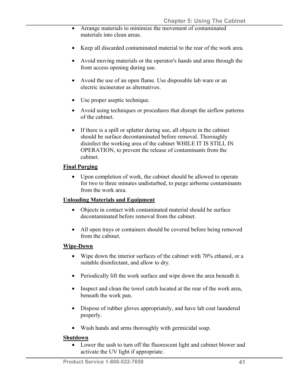 Labconco Biological Safety Cabinets 34610 Series User Manual | Page 46 / 67