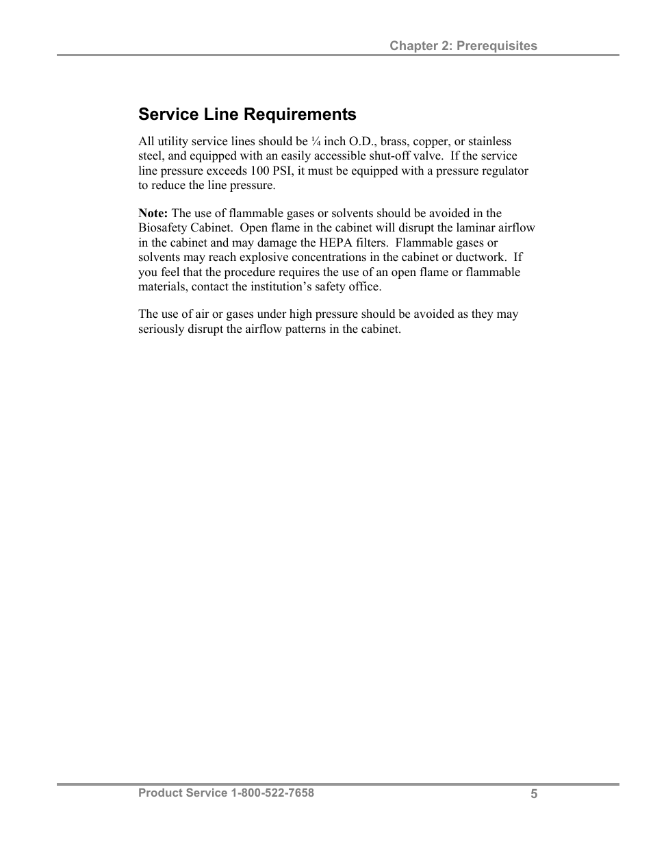 Service line requirements | Labconco Biological Safety Cabinets 34608 Series User Manual | Page 10 / 69