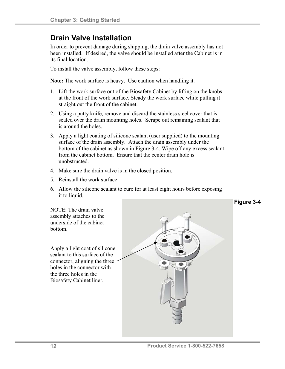 Drain valve installation | Labconco Biological Safety Cabinets 34608 Series User Manual | Page 17 / 69