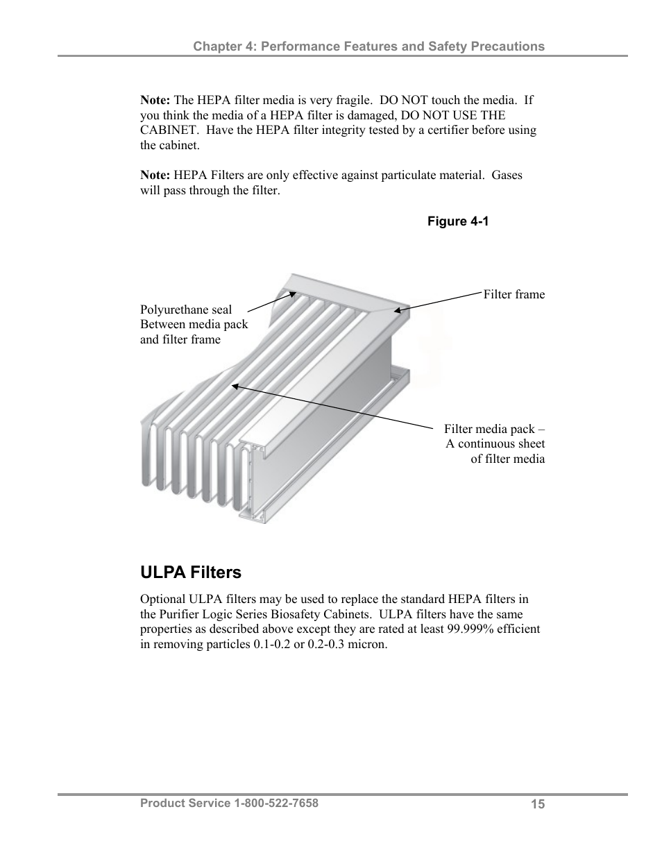 Ulpa filters | Labconco Biological Safety Cabinets 34608 Series User Manual | Page 20 / 69