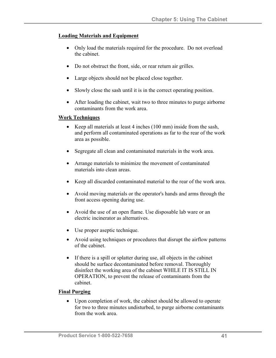 Labconco Biological Safety Cabinets 34608 Series User Manual | Page 46 / 69