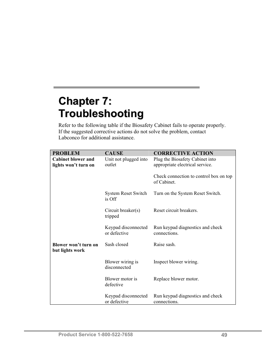 Labconco Biological Safety Cabinets 34608 Series User Manual | Page 54 / 69