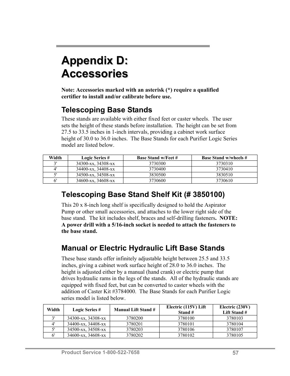 Labconco Biological Safety Cabinets 34608 Series User Manual | Page 62 / 69