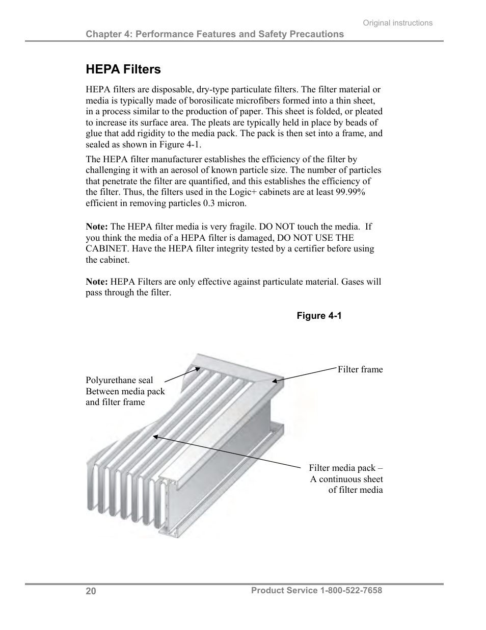 Hepa filters | Labconco Total Exhaust Biological Safety Cabinets 34368 Series User Manual | Page 26 / 76