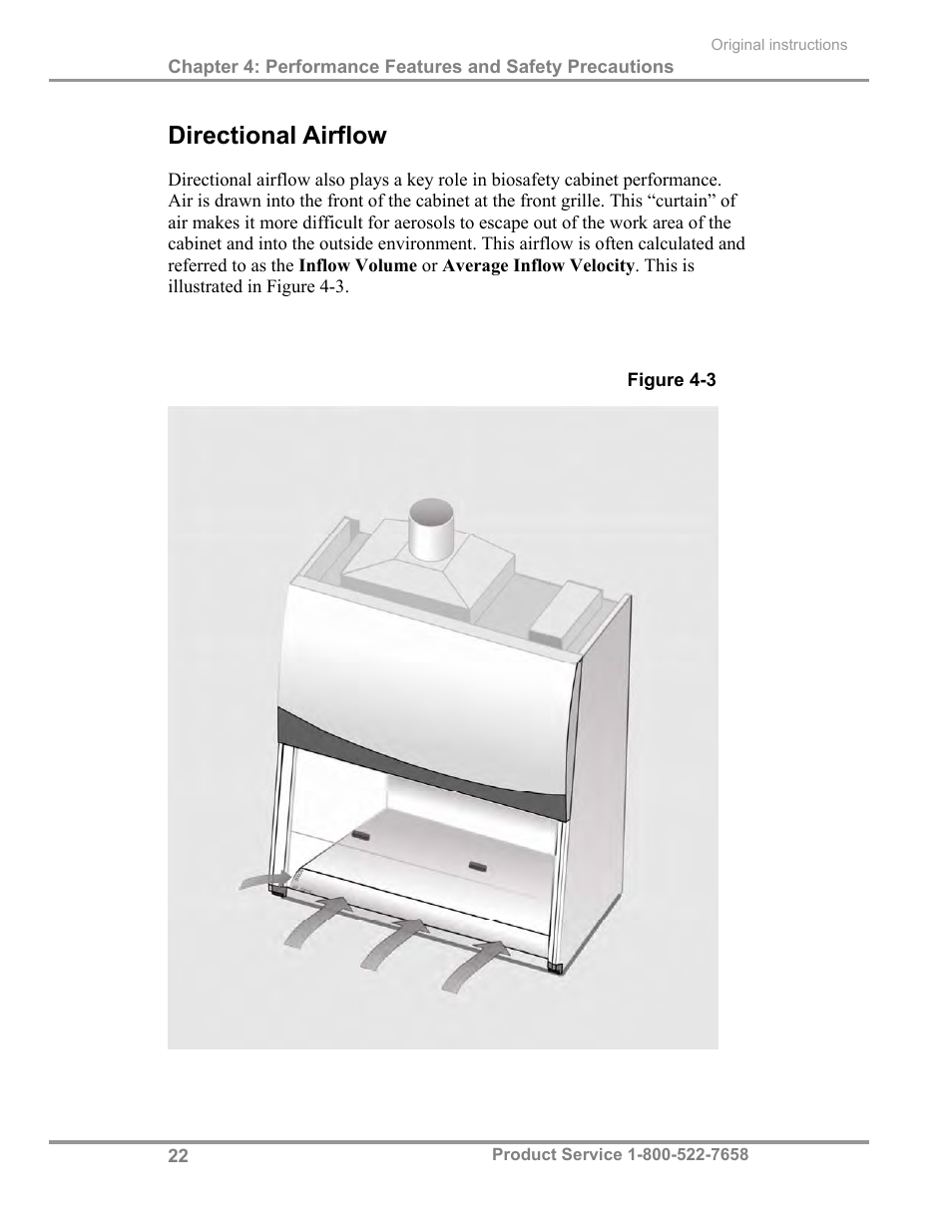 Directional airflow | Labconco Total Exhaust Biological Safety Cabinets 34368 Series User Manual | Page 28 / 76