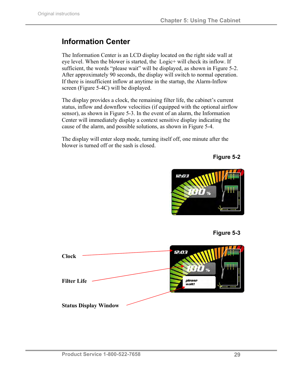 Information center | Labconco Total Exhaust Biological Safety Cabinets 34368 Series User Manual | Page 35 / 76