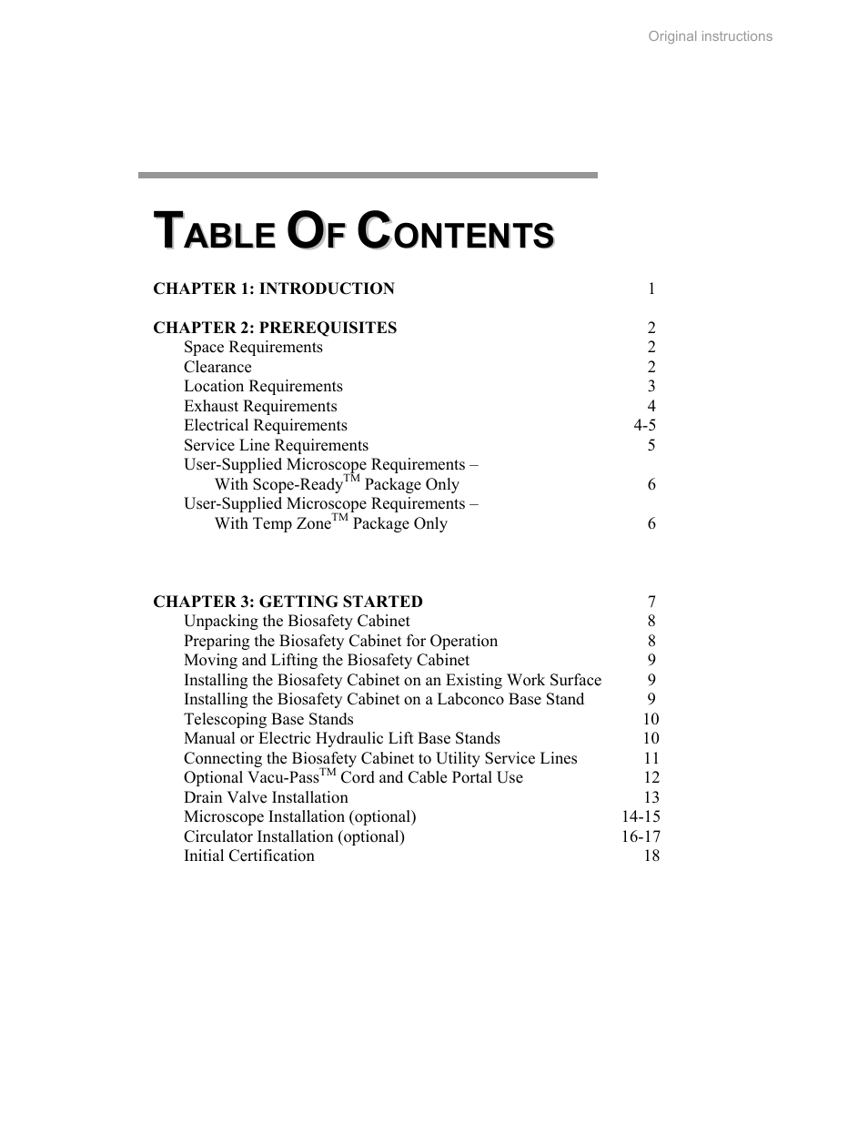 Labconco Total Exhaust Biological Safety Cabinets 34368 Series User Manual | Page 4 / 76