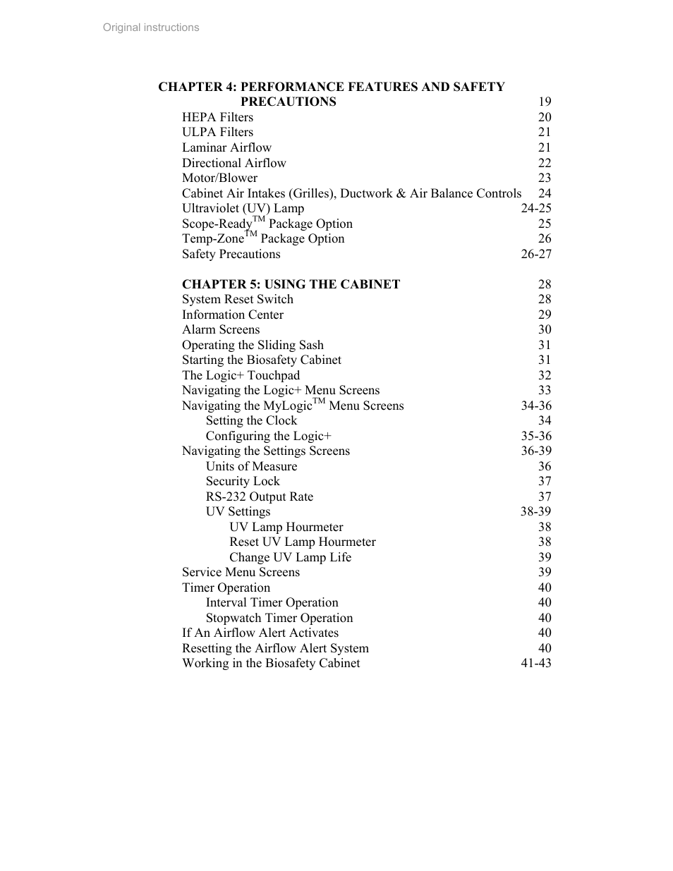 Labconco Total Exhaust Biological Safety Cabinets 34368 Series User Manual | Page 5 / 76